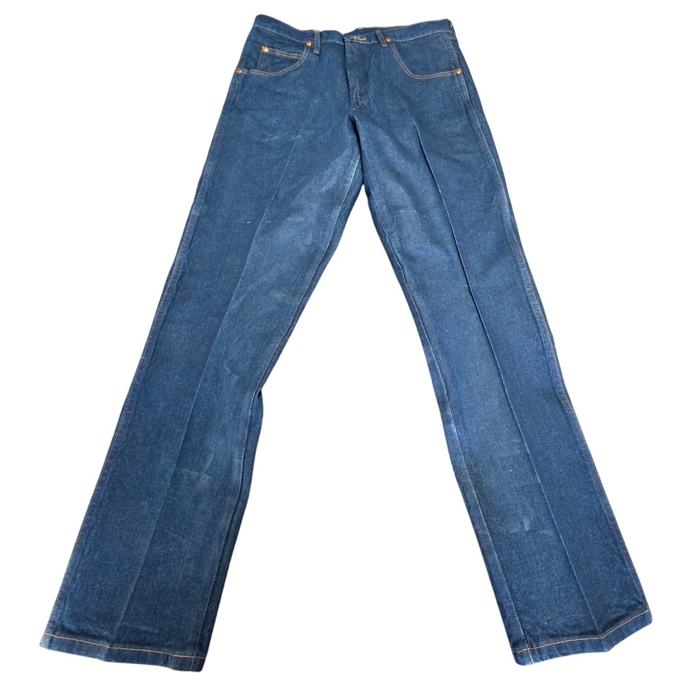 Wrangler Cowboy‎ Cut Rigid Indigo Denim Jeans Mens 35x36 13MWZPW Straight Leg